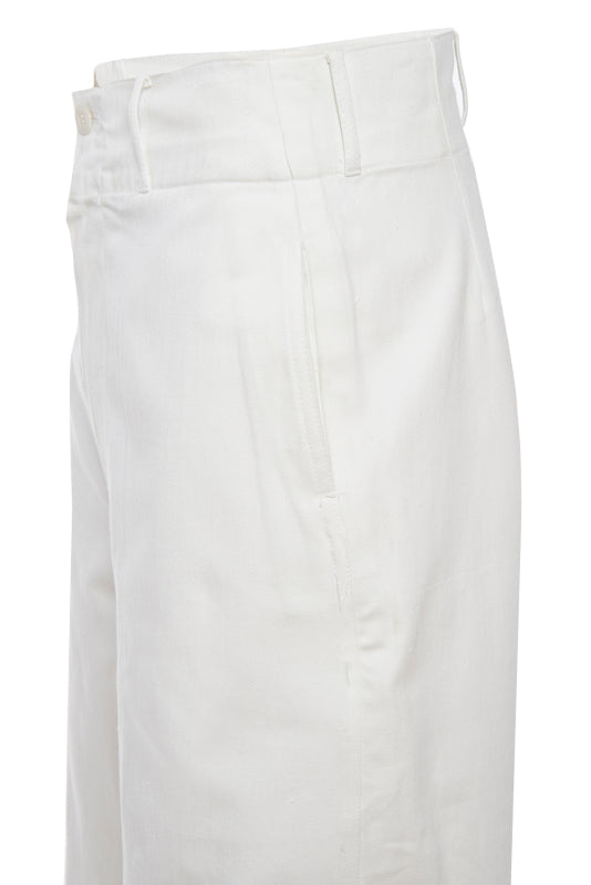 British Navy White Sailor (WIDE!) Bell Bottoms, 100% cotton, dated 1951