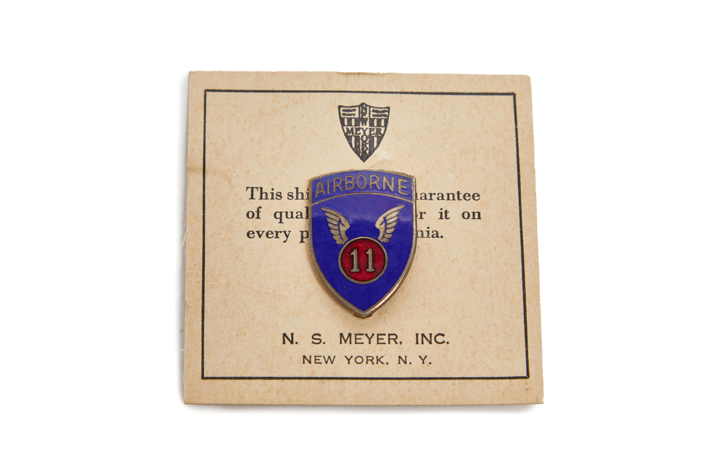 U.S. Army World War II Issue 11th Airborne Division Distinctive Insignia (DI)