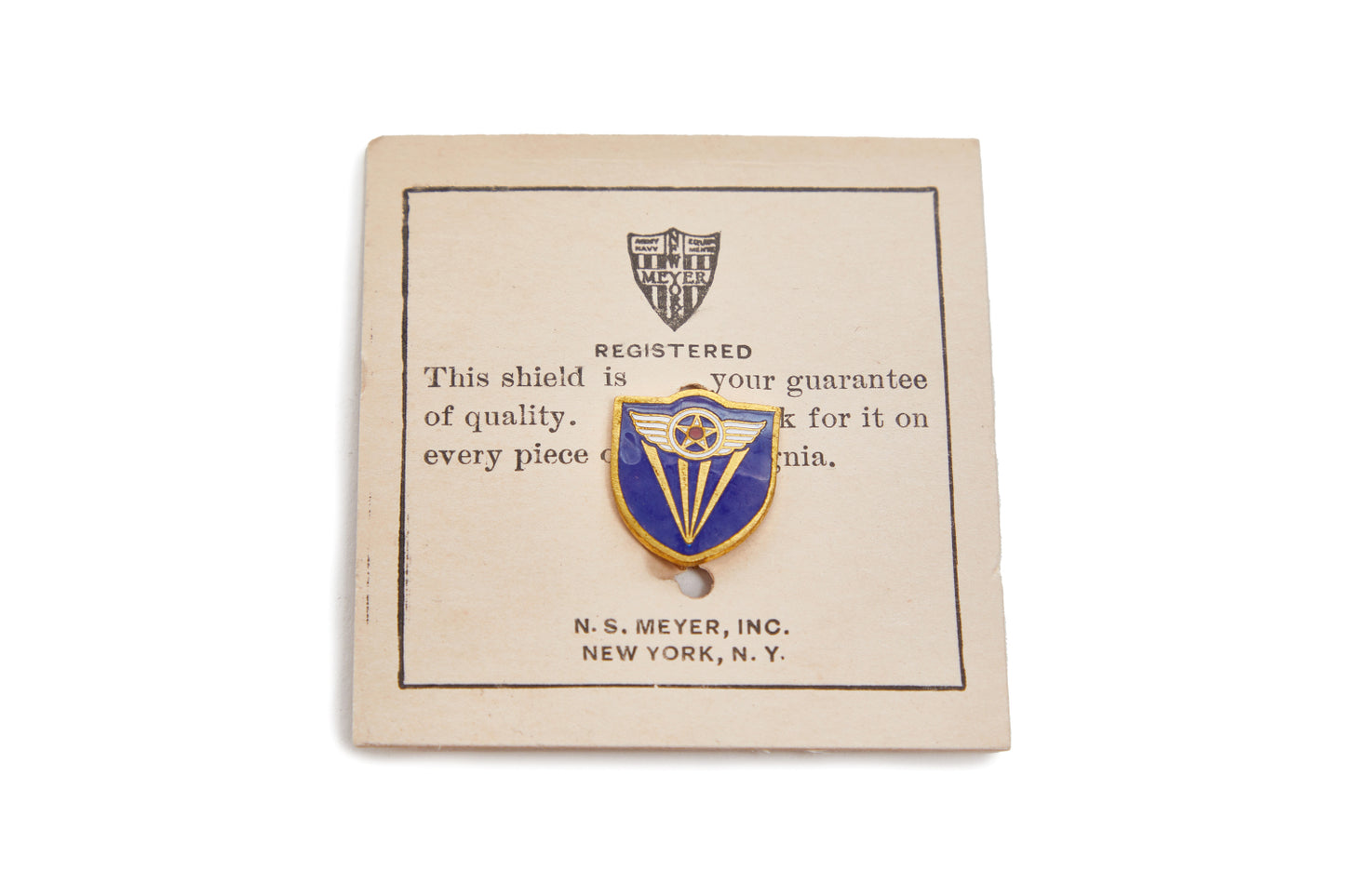 4th U.S. Army Air Force (AAF) Distinctive Insignia (DI), World War II Issue, unissued