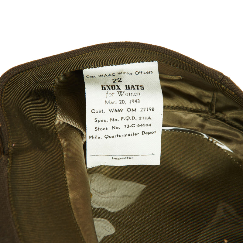 U.S. Army W.A.A.C. (Women's Army Auxiliary Corps) Officer's Dress Cap, World War II Issue