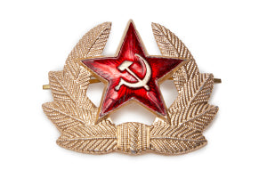 Soviet Army Enlisted Soldier's Cap Badge from the Cold War