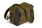 Chinese Army Canvas Shoulder Bag with Leather Detail