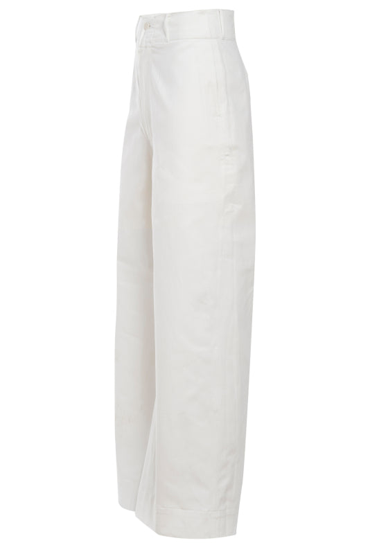 British Navy White Sailor (WIDE!) Bell Bottoms, 100% cotton, dated 1951