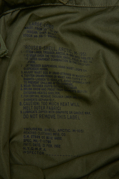 U.S. Army Korean War Issue Trouser-Shell, Arctic, M-1951 'Wind Pants’