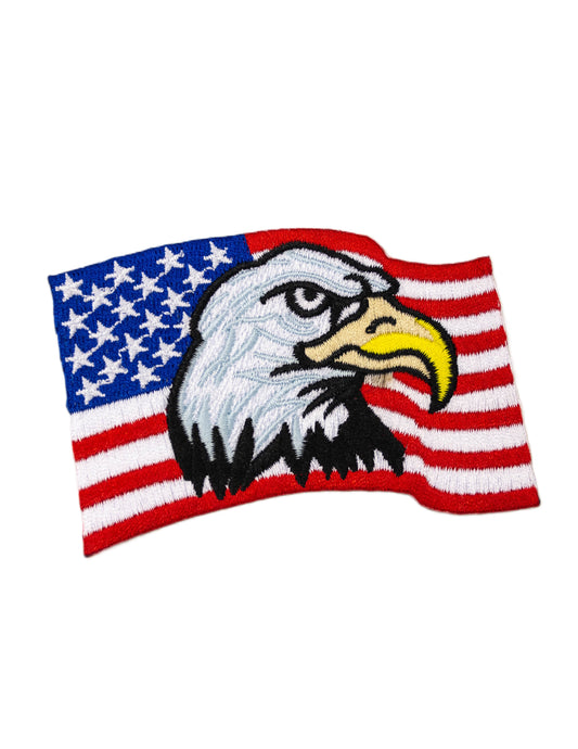 Wavy U.S.A. Flag W/ Eagle