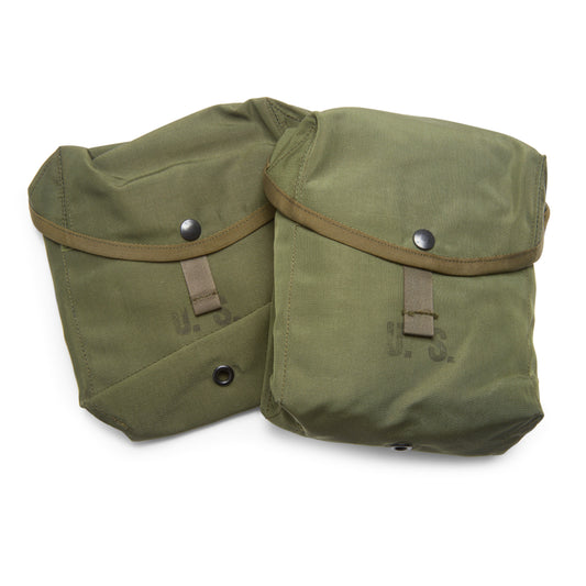 Pair of green military-style bags with 'U.S.' branding on a white background