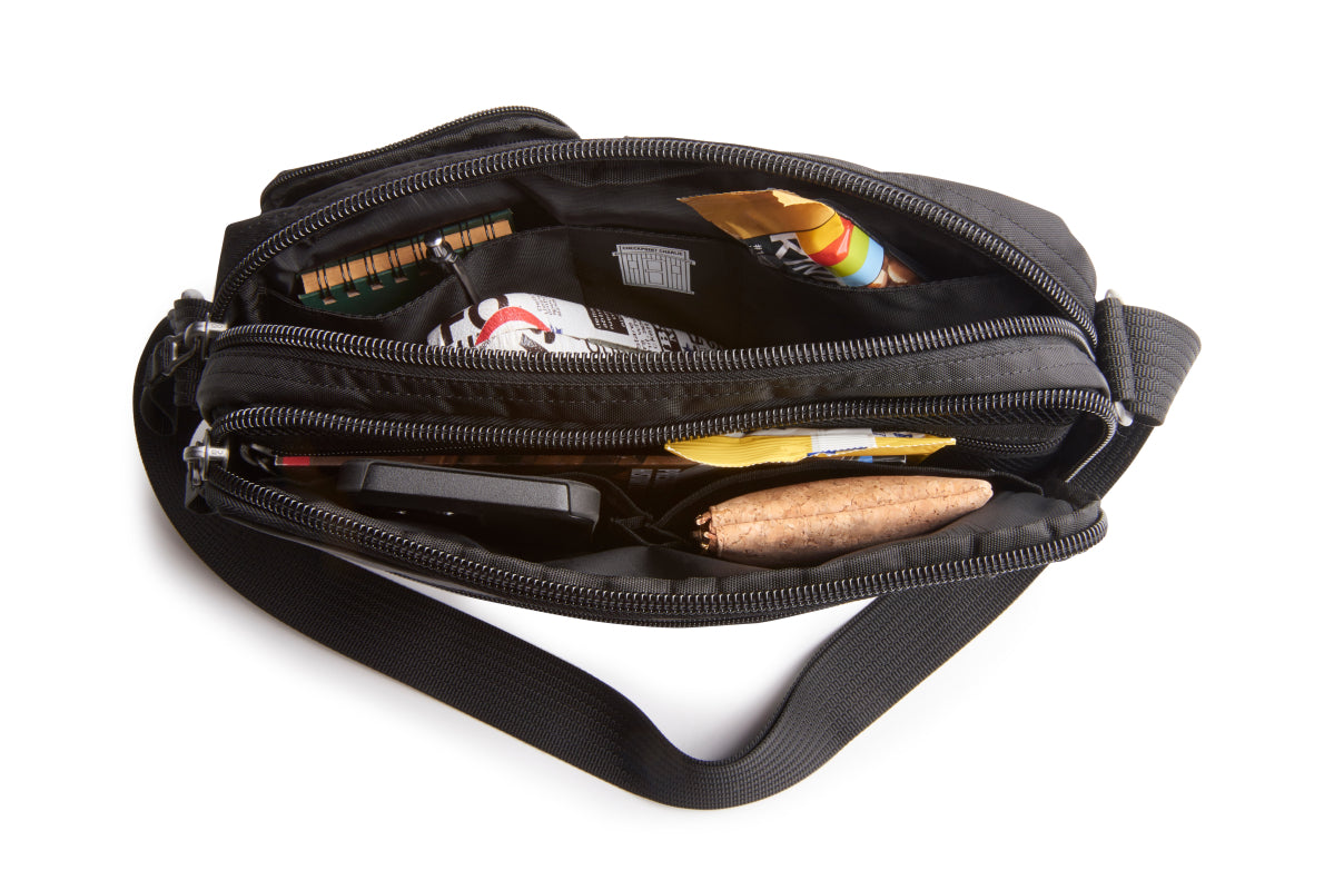 Double Zipper Shoulder Bag