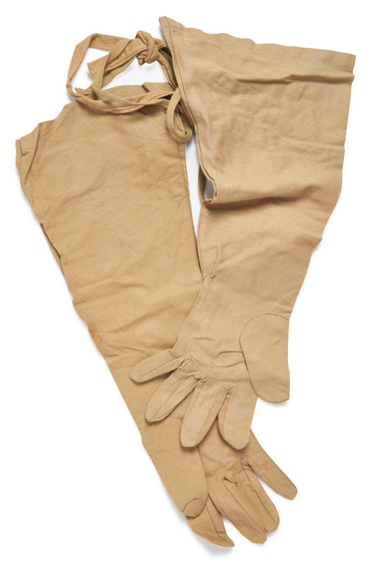 British Navy looooooong-length Gun Powder Handler's Gauntlets, WWII Issue