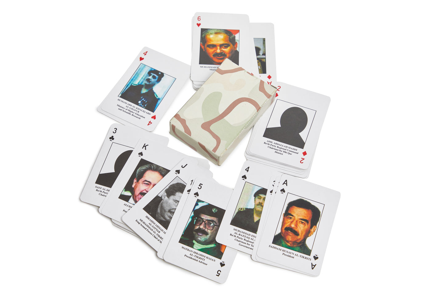 Playing cards with portraits on a white background