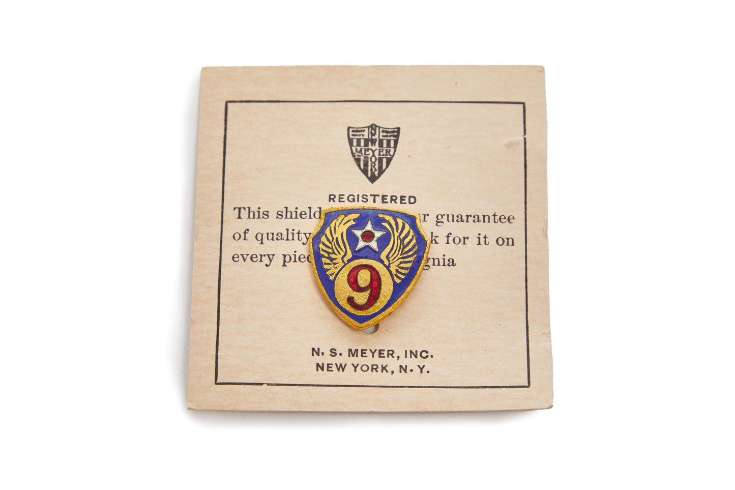U.S. Army World War II 9th Army Air Force (AAF) Distinctive Insignia (DI)