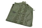 Green bag with handles on a white background