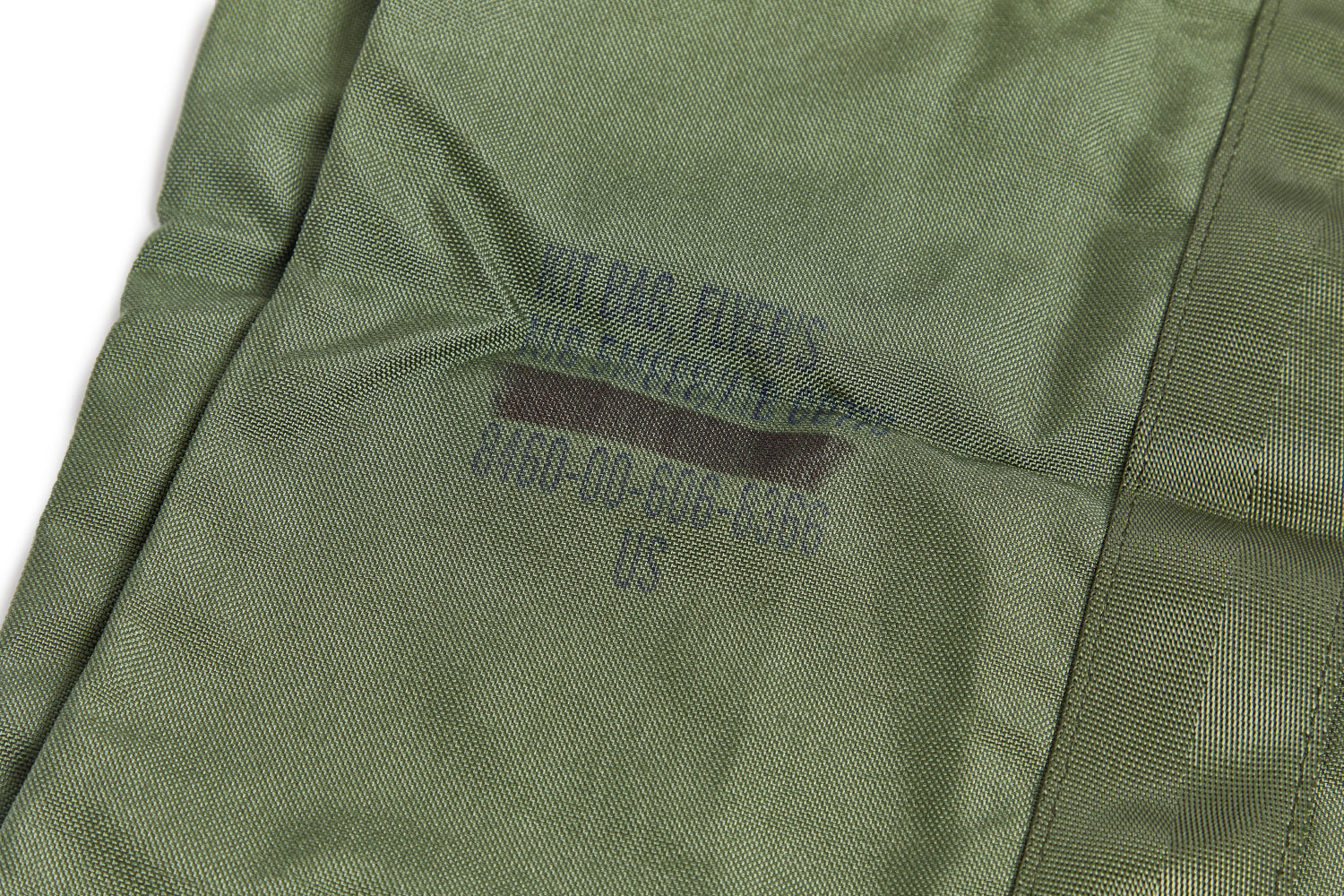Green bag with handles on a white background