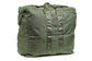 Green bag with handles on a white background