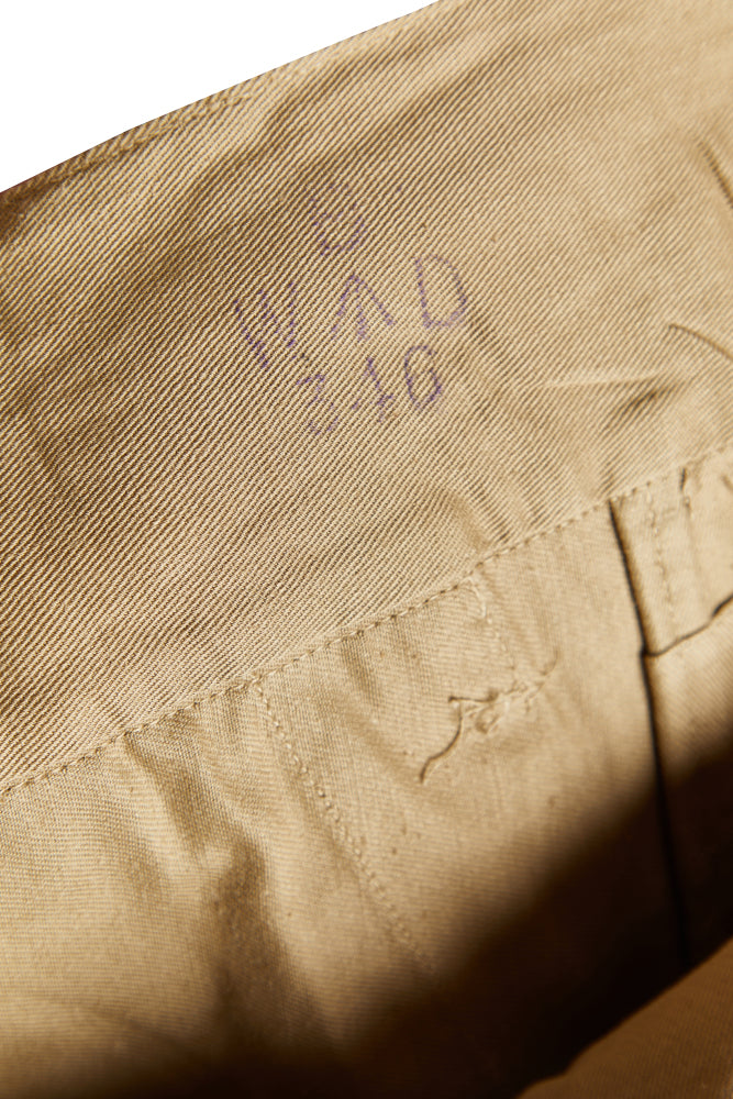 British Army Khaki Drill Trousers, dated 1951