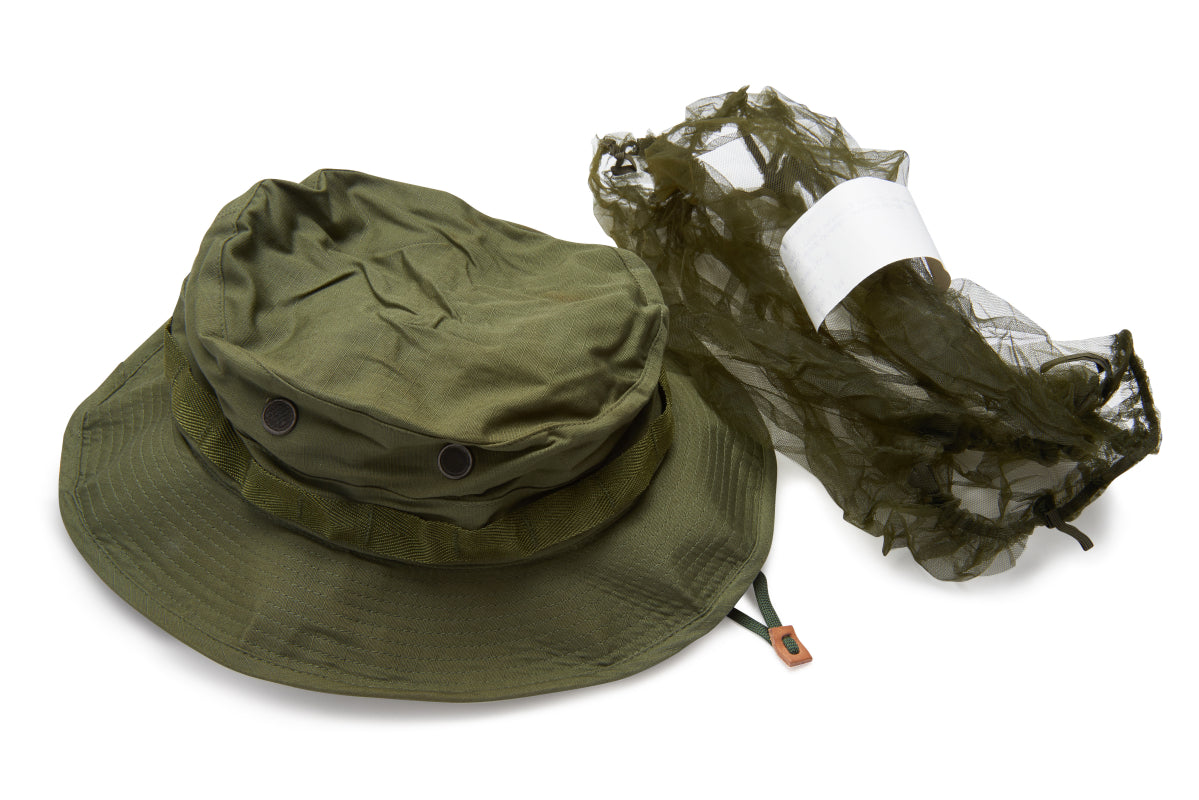 U.S. Army OG-107 (Olive Green) Jungle Hat with Insect Net, Vietnam War Issue