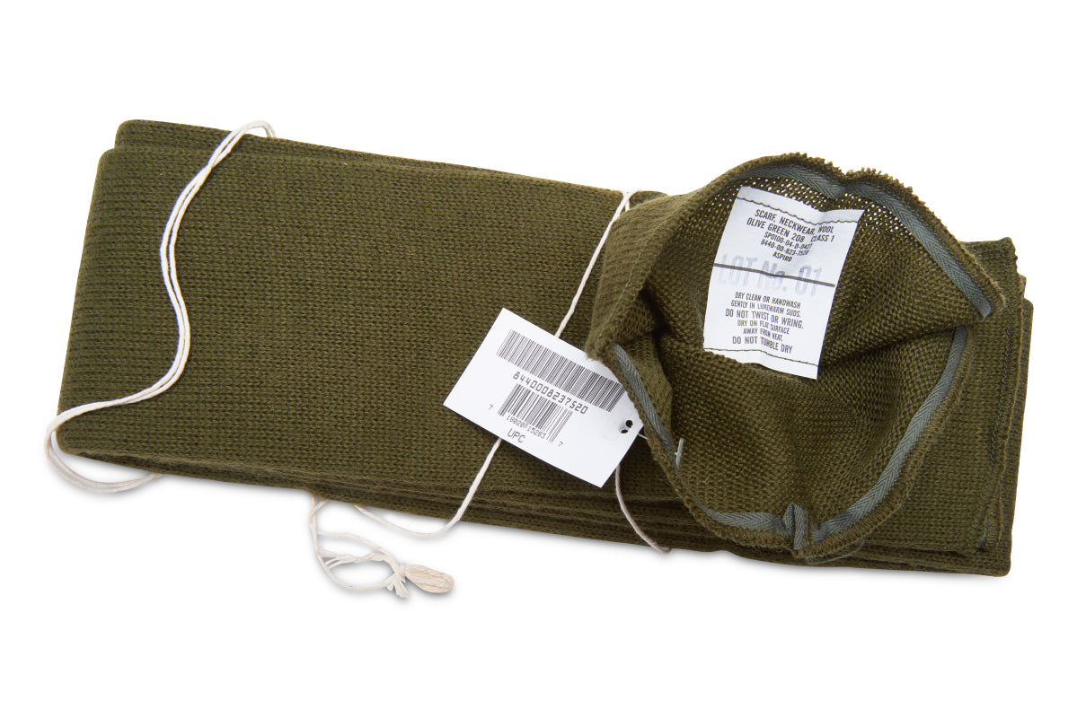 U.S. Army 100% Wool Olive Green Scarf
