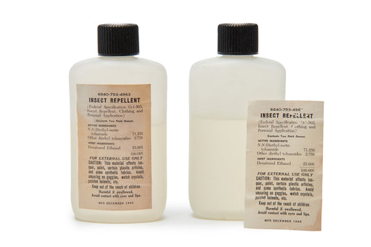 U.S. Army Vietnam Issue Insect Repellent container with a (detached) paper label
