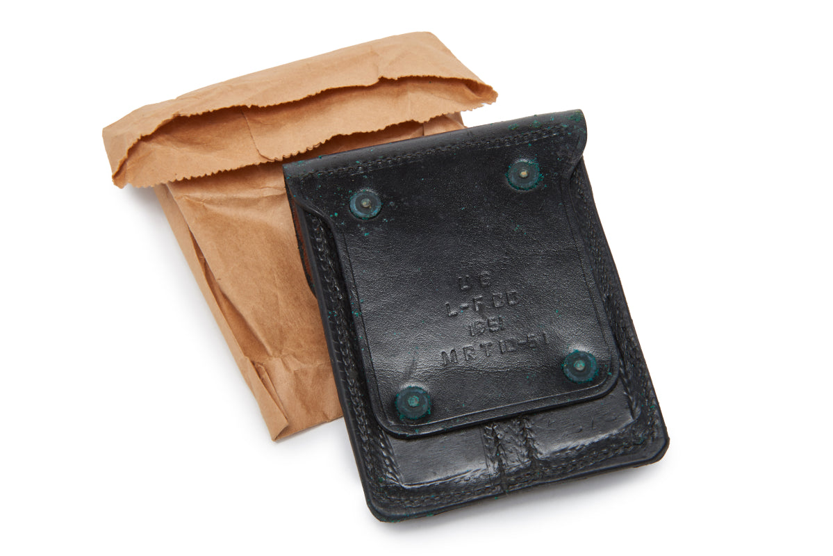 U.S. Army Military Police Black Leather 45 Caliber Ammo Pouch