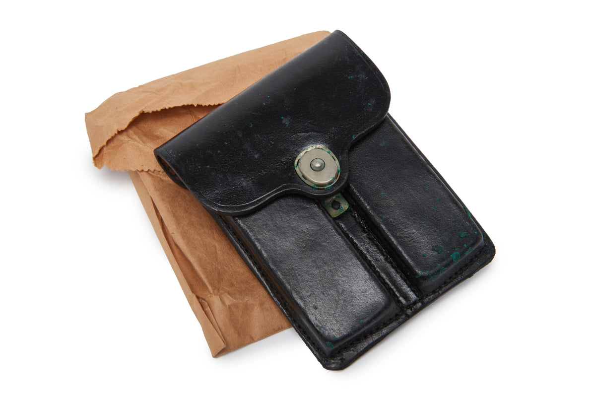 U.S. Army Military Police Black Leather 45 Caliber Ammo Pouch