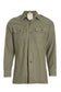 Green jacket with button details on a white background