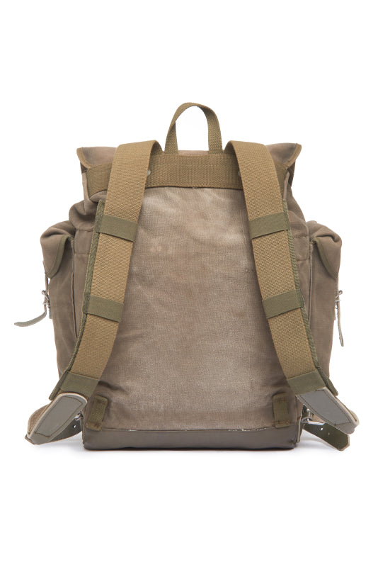 Brown backpack on a white background
