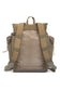 Brown backpack on a white background