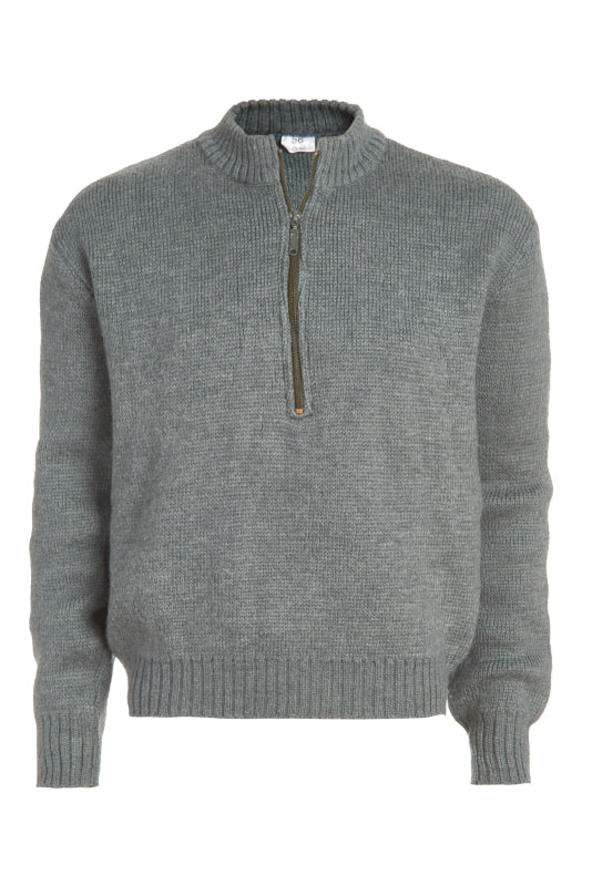 Swiss Army Wool Sweater, half-zipper design