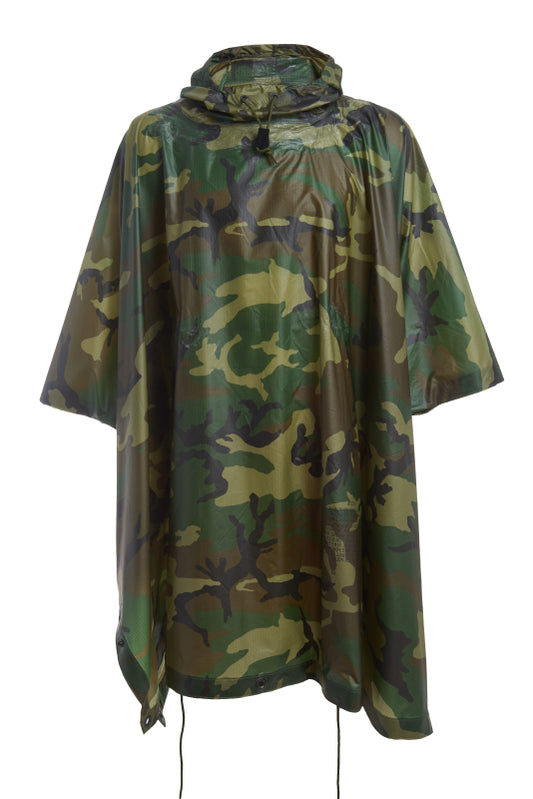 U.S. Army Woodland Camouflage Rain Poncho
