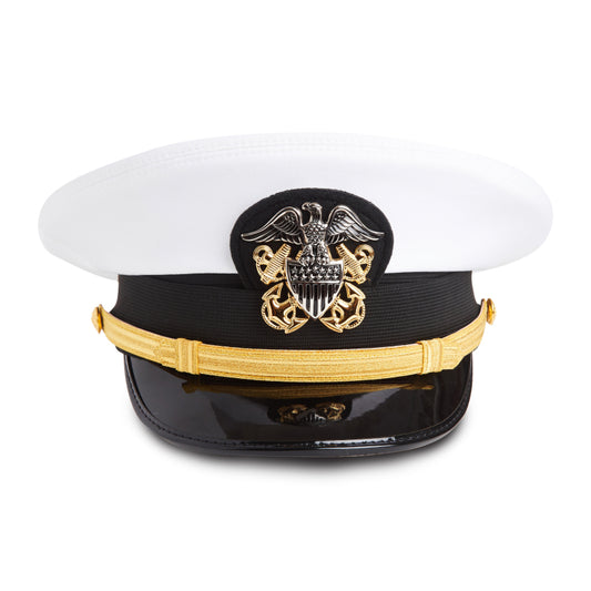 U.S. Navy Current Issue Officer's Service Cap as worn by an Ensign, Lt. Jr. Grade, Lieutenant, Lt. Commander