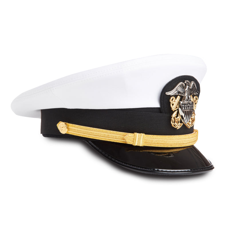 U.S. Navy Current Issue Officer's Service Cap as worn by an Ensign, Lt. Jr. Grade, Lieutenant, Lt. Commander