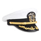 U.S. Navy Current Issue Regulation Officer’s Service Cap as worn by a Commander or a Captain