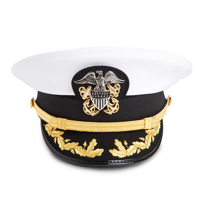 U.S. Navy Current Issue Regulation Officer’s Service Cap as worn by a Commander or a Captain