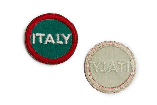 U.S. Government World War II Issue Italian Army P.O.W. (Prisoner of War) cap insignia