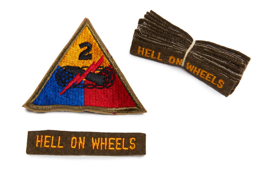 U.S. Army 2nd Armored Division shoulder sleeve insignia (patch), World War II Issue, General George S. Patton was its first commander