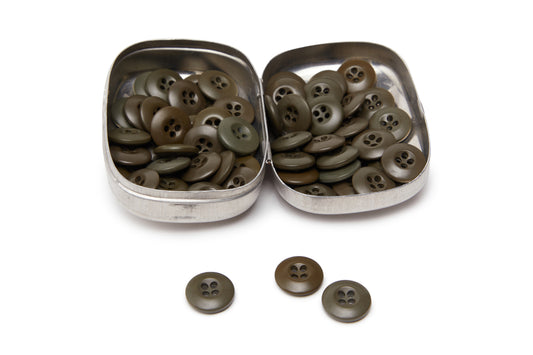 Olive Green Plastic Buttons