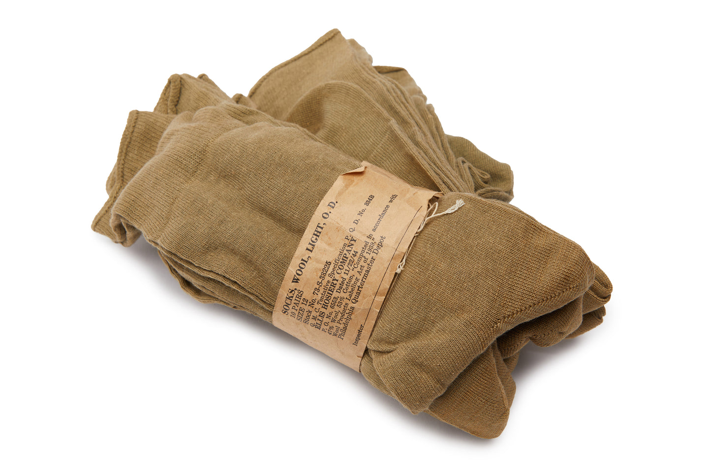 U.S. Army Khaki Dress Socks, World War II Issue