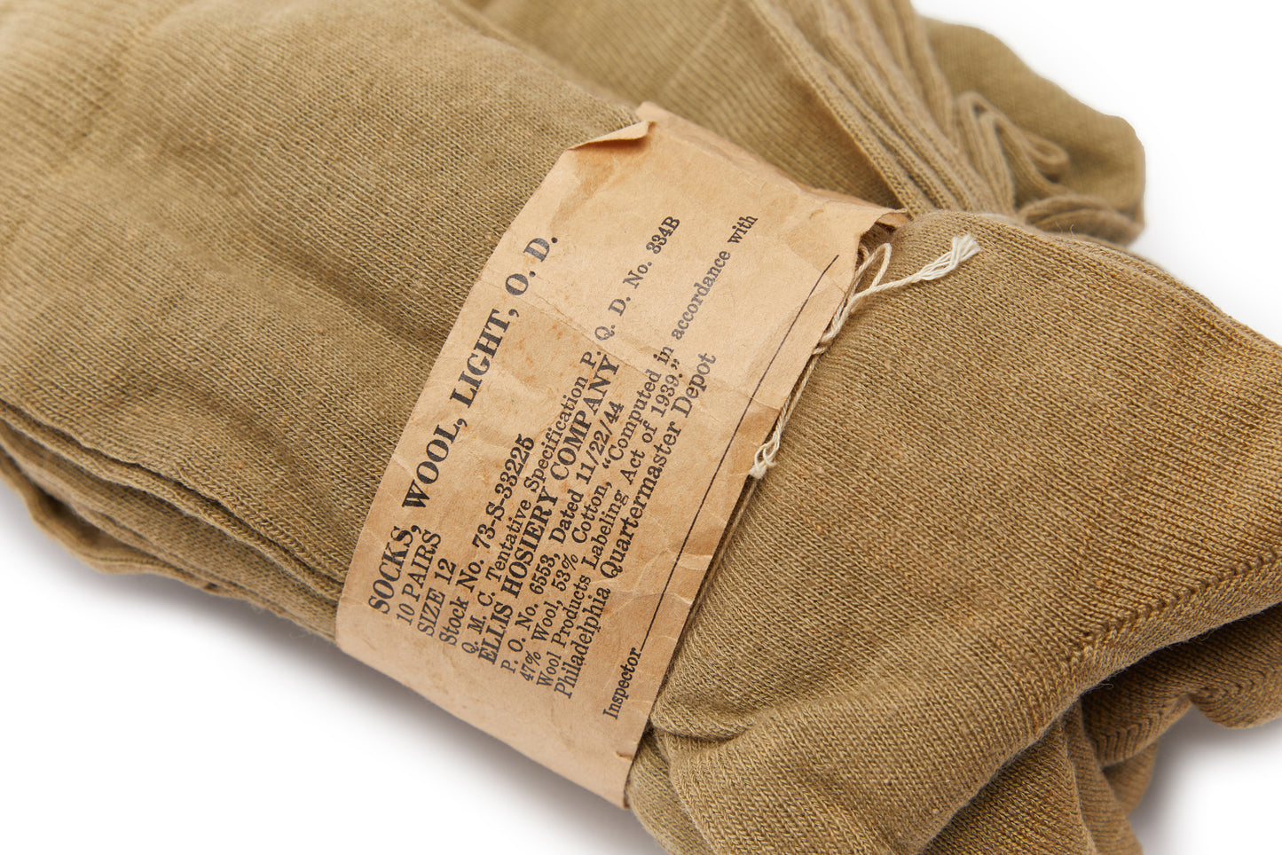 U.S. Army Khaki Dress Socks, World War II Issue