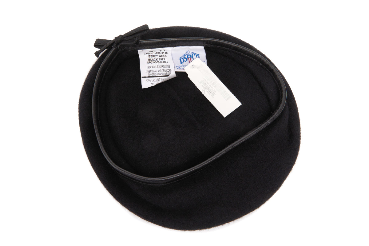 U.S. Army Regulation Black Wool Beret