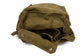 Green backpack on a white background