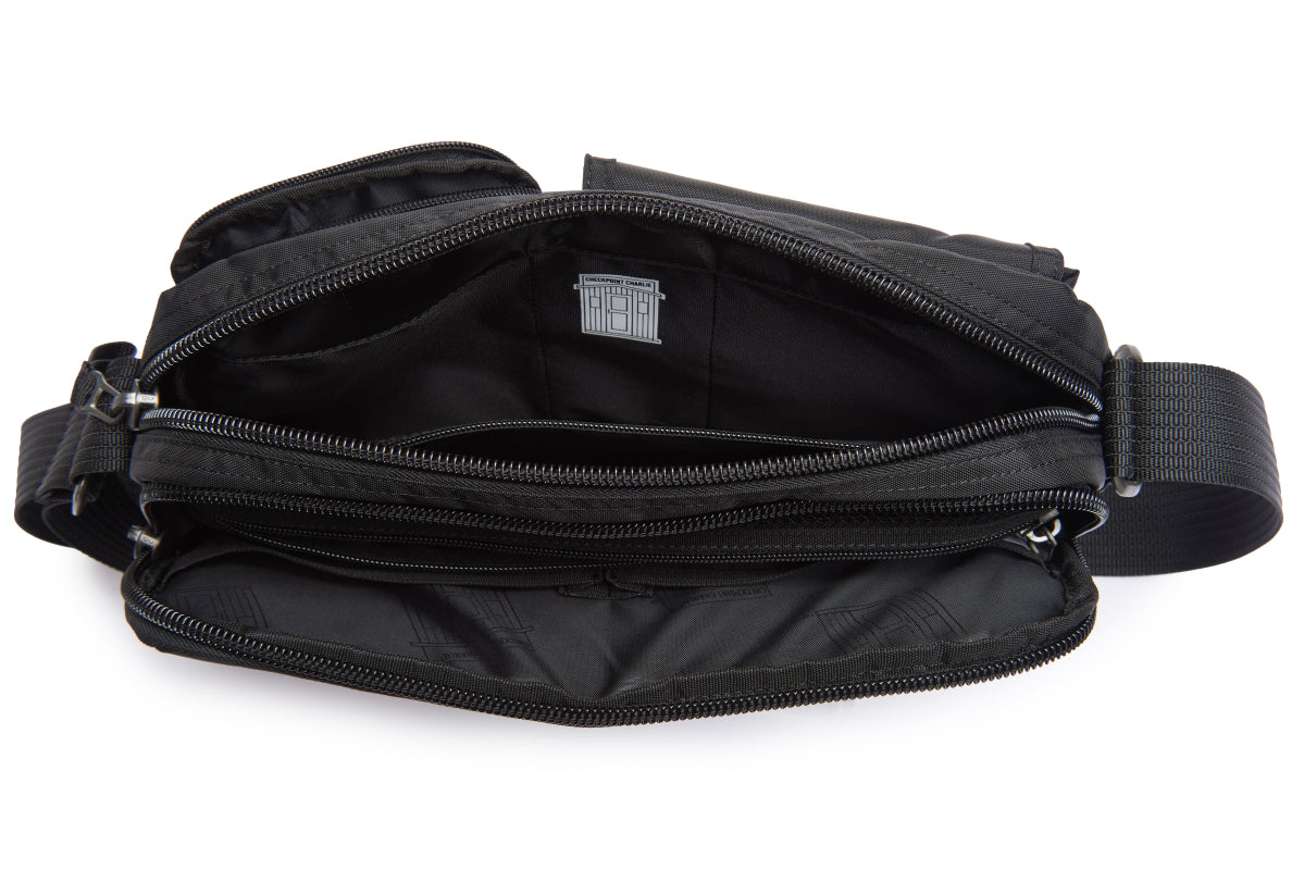 Double Zipper Shoulder Bag