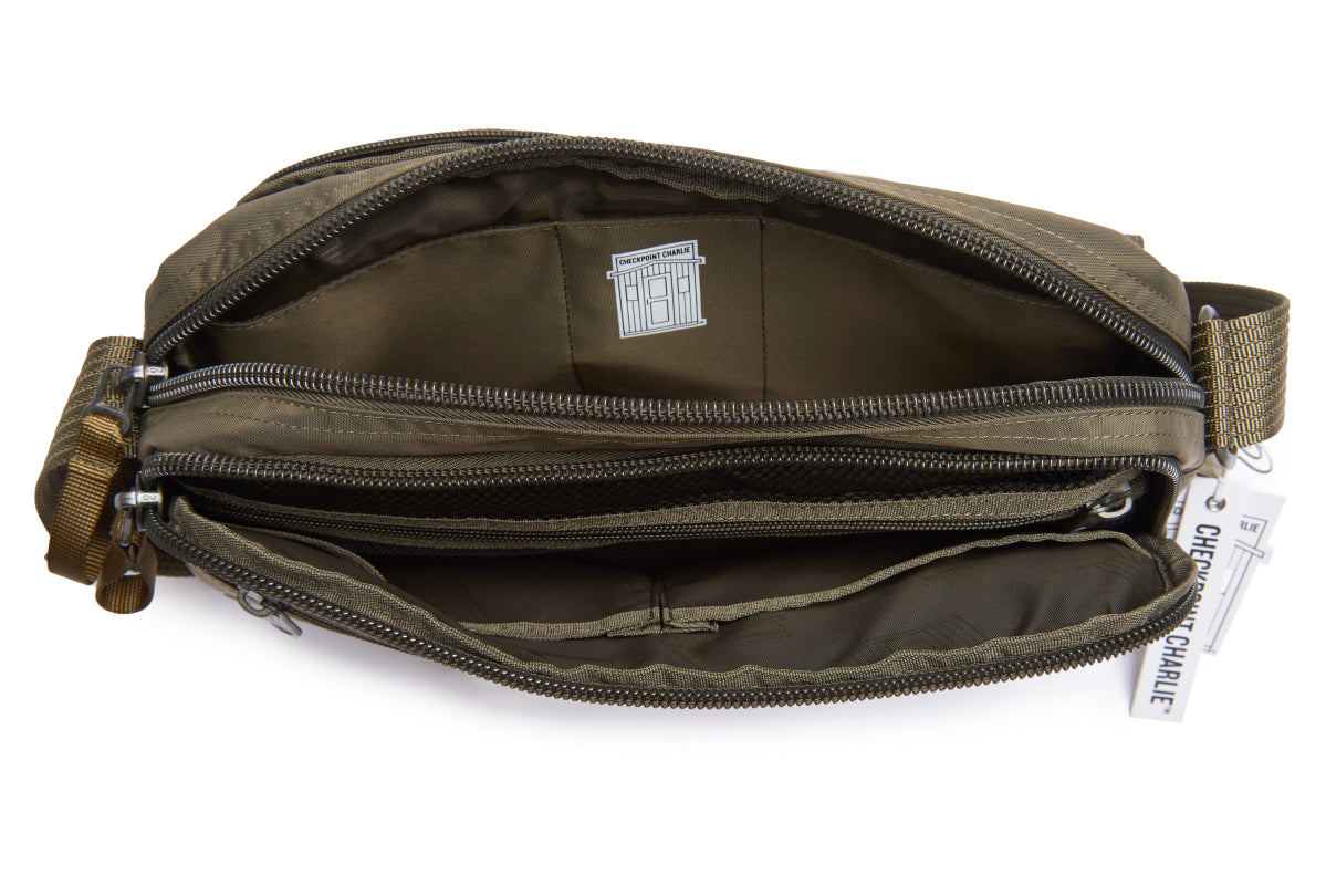 Double Zipper Shoulder Bag