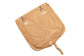 Brown bag with straps on a white background