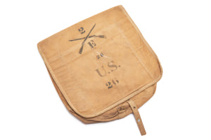 Brown pouch with 'U.S.' marked 